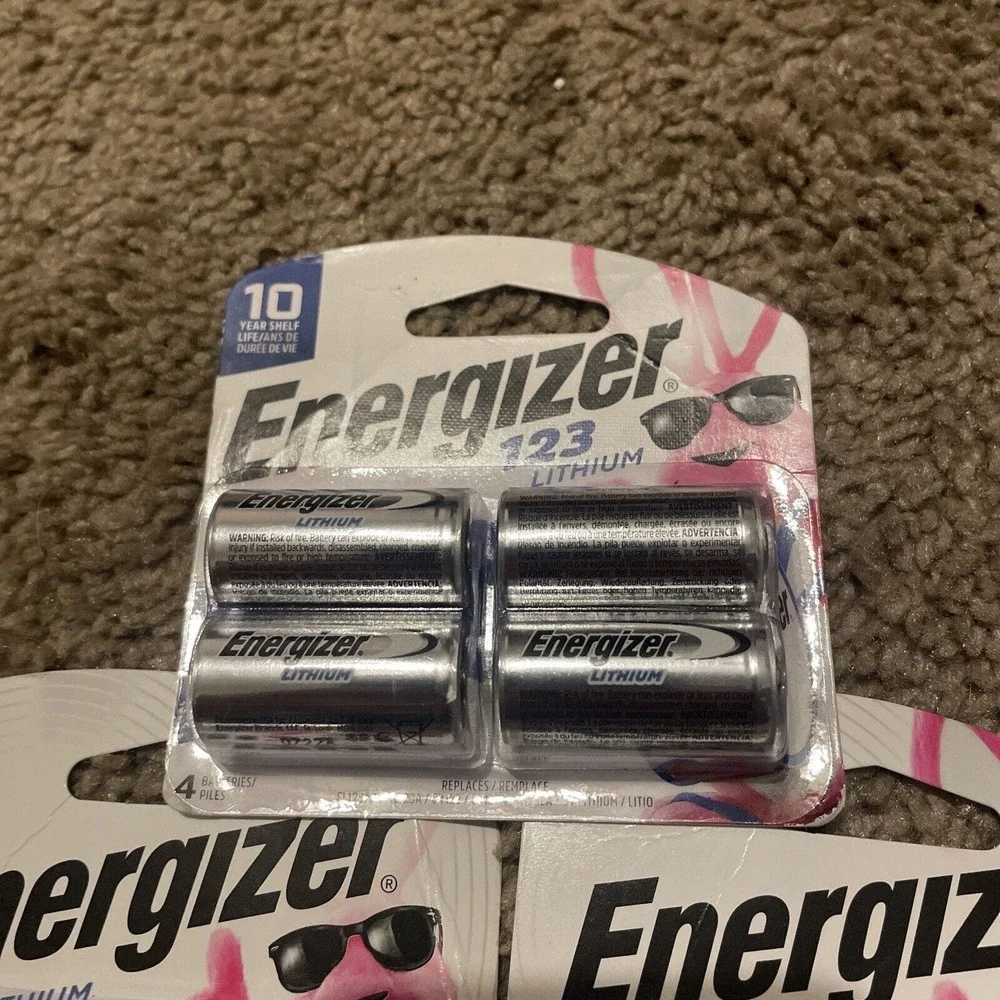 Energizer‎ 123 Lithium Batteries 4pc, 2 2 pc, 2 1 pc 10 123 lithium batteries